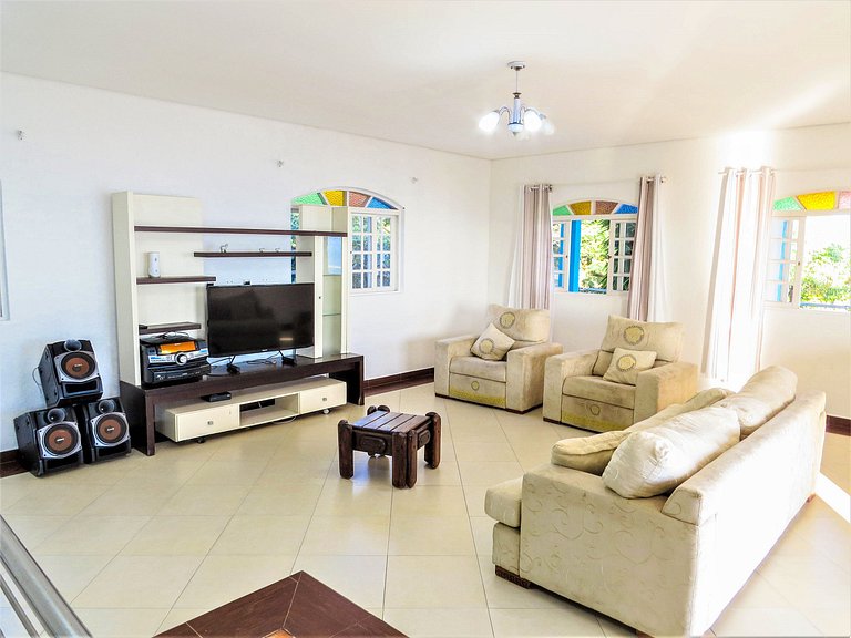 Casa costeira com vista e área gourmet – Borrifos, Ilhabela