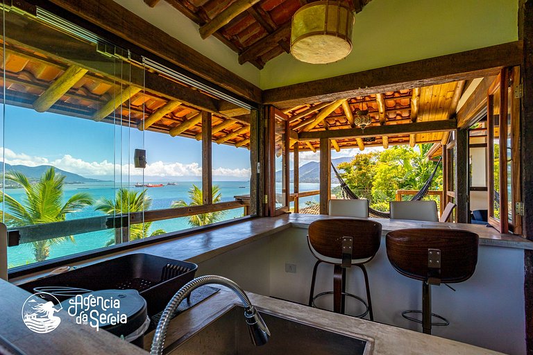 Casa em cond. c/ vista p/ mar, Piúva, Ilhabela | Sereia