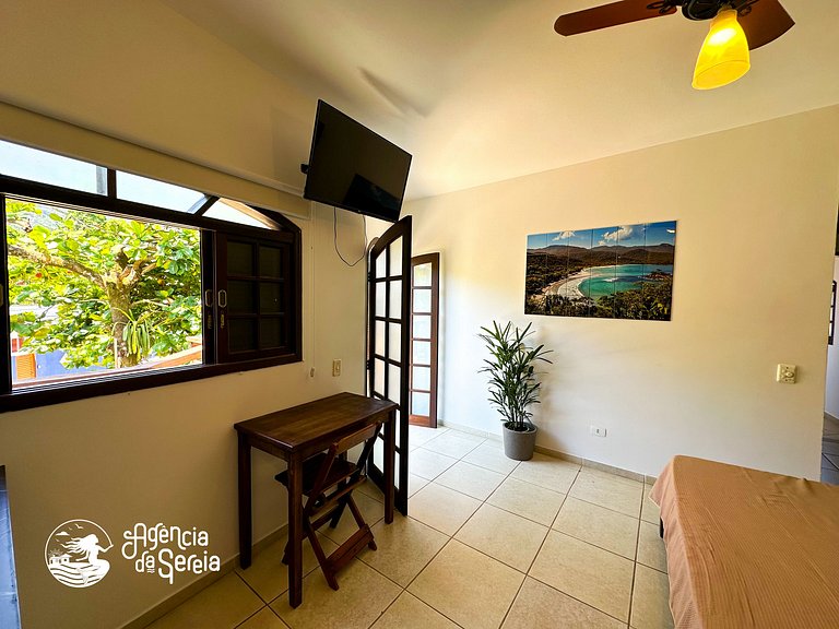 Suíte espaçosa 150m do Perequê, Ilhabela | Sereia