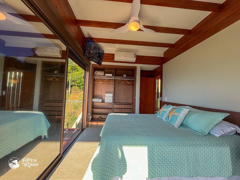 Casa com vista-mar e temporada baleias em Ilhabela