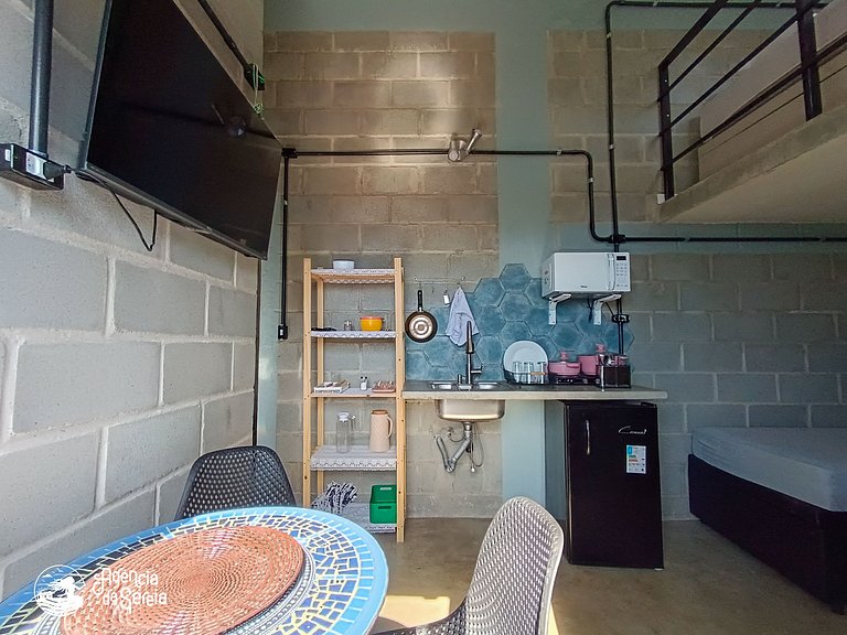 Loft para 4 pessoas, pertinho da praia do Curral