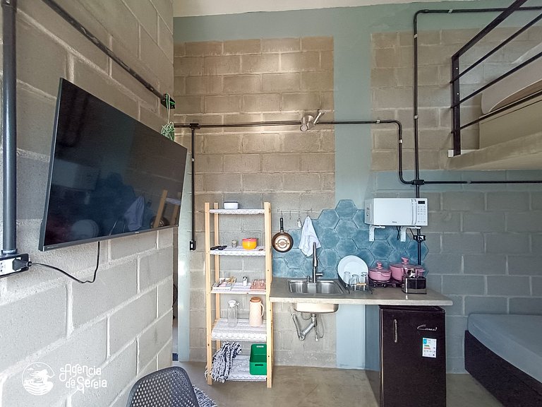 Loft para 4 pessoas, pertinho da praia do Curral