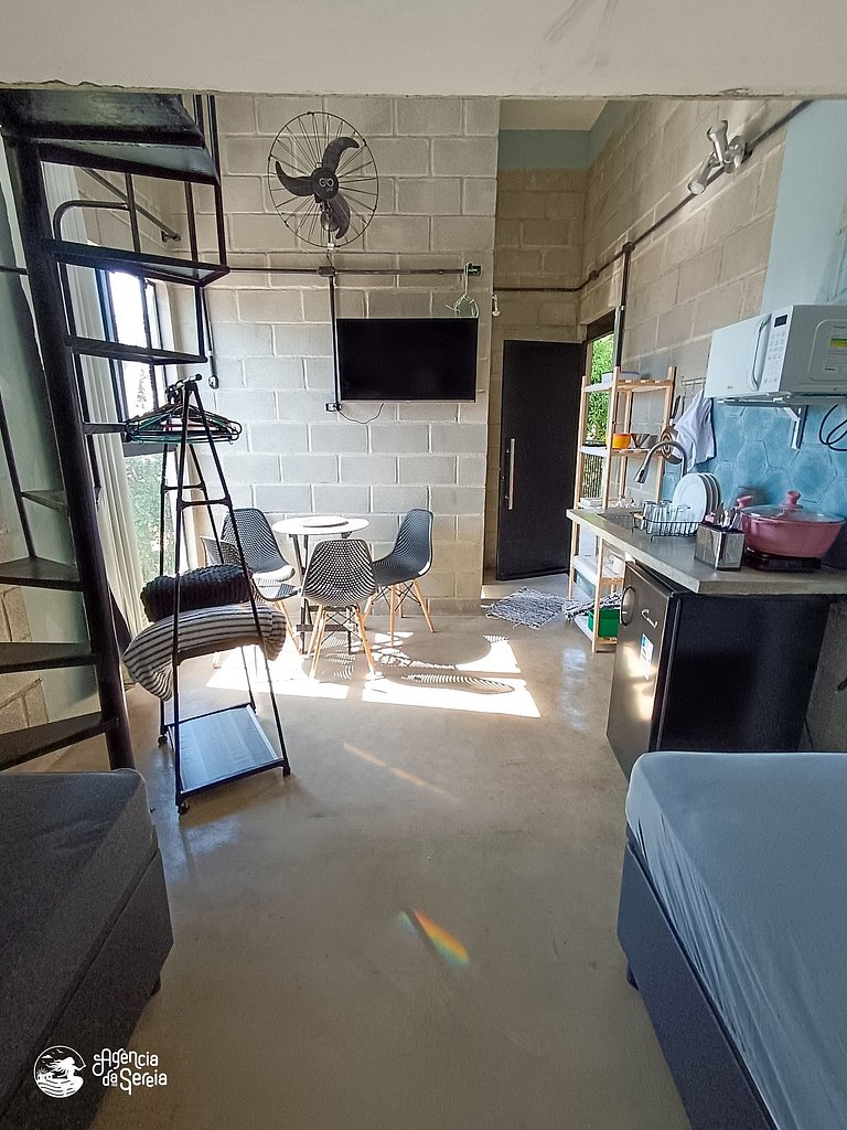 Loft para 4 pessoas, pertinho da praia do Curral