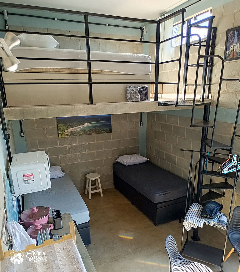 Loft para 4 pessoas, pertinho da praia do Curral