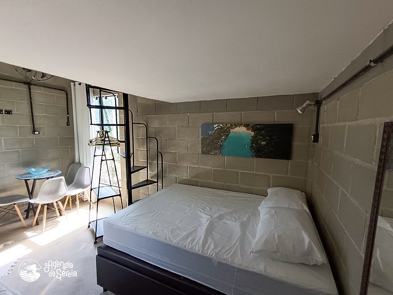 Loft 5 pessoas, perto da praia Curral e cachoeira