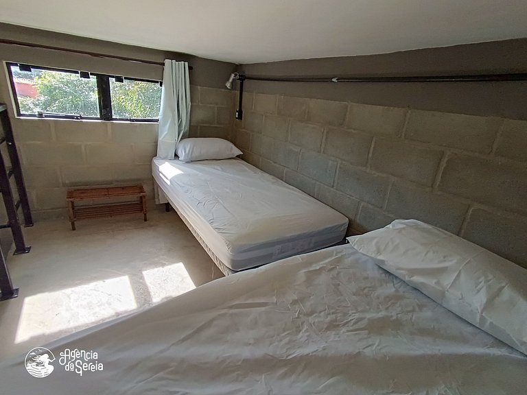 Loft 5 pessoas, perto da praia Curral e cachoeira