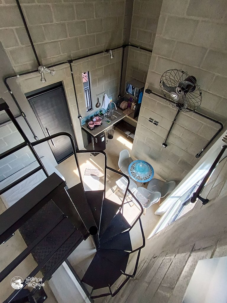 Loft 5 pessoas, perto da praia Curral e cachoeira