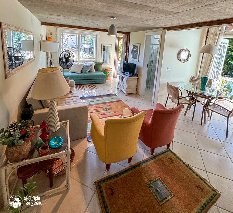 Loft aconchegante para 4p, perto da praia e centro