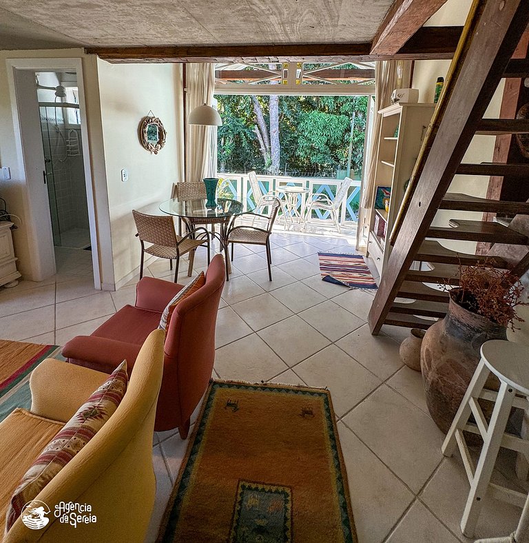 Loft aconchegante para 4p, perto da praia e centro