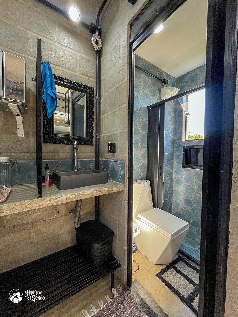 Loft 5 pessoas, perto da praia Curral e cachoeira