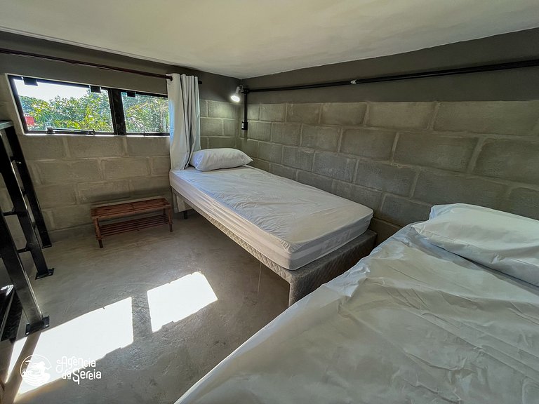 Loft 5 pessoas, perto da praia Curral e cachoeira