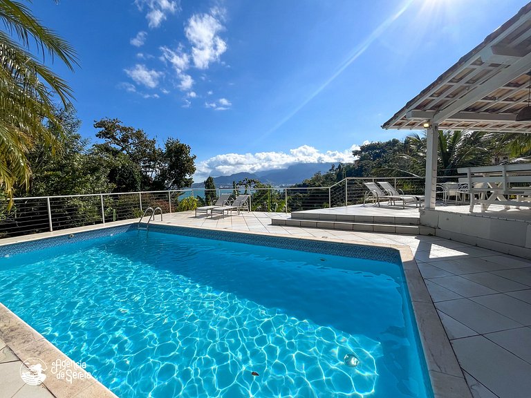 Casa vista mar e piscina priv., Itaguaçu, Ilhabela | Sereia