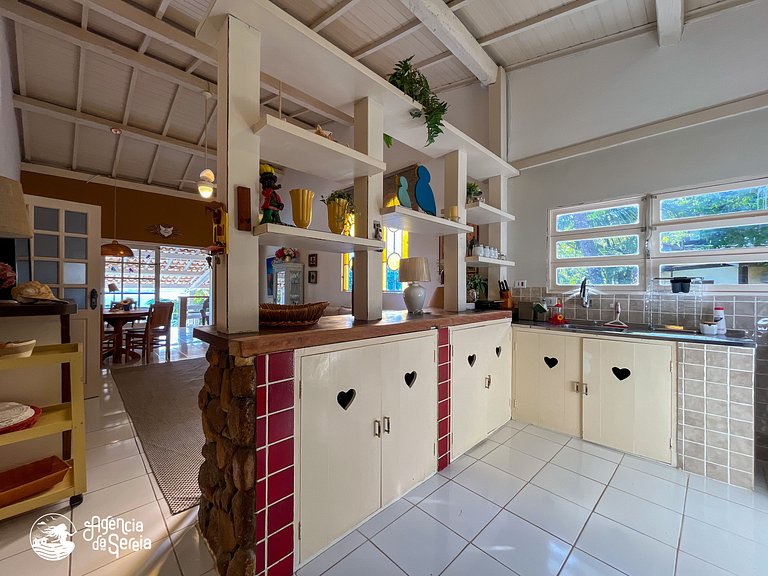 Casa vista mar e piscina priv., Itaguaçu, Ilhabela | Sereia