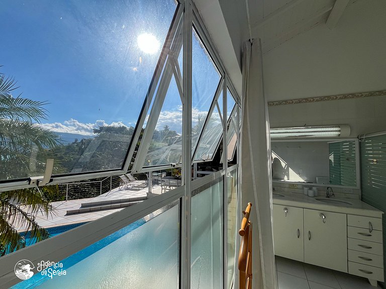 Casa vista mar e piscina priv., Itaguaçu, Ilhabela | Sereia