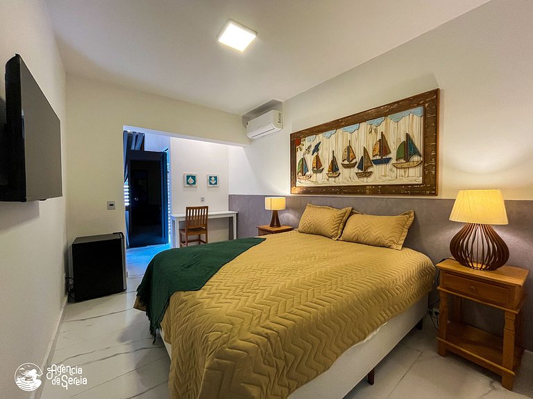 Suíte beira-mar para 2 pessoas, praia do Curral