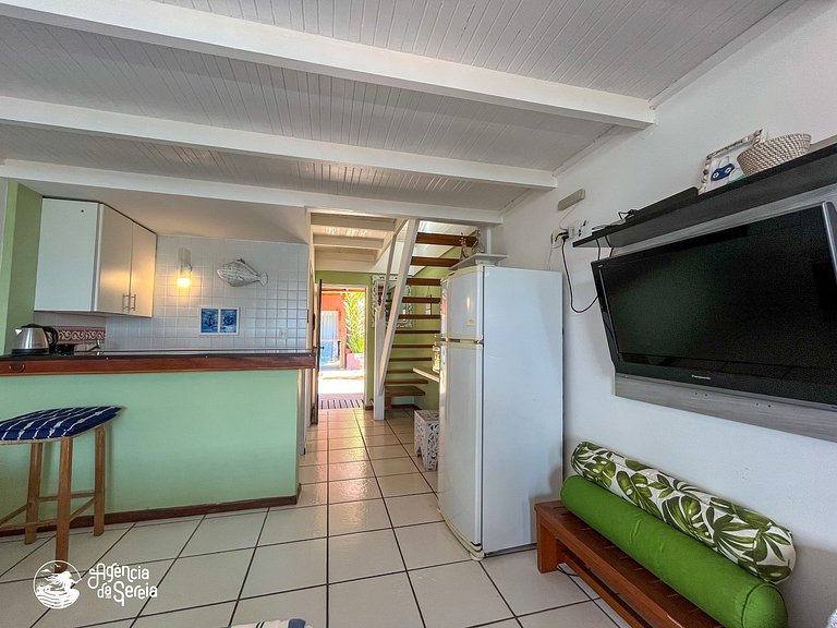 Duplex com vista a 500m da praia, até 4 pessoas
