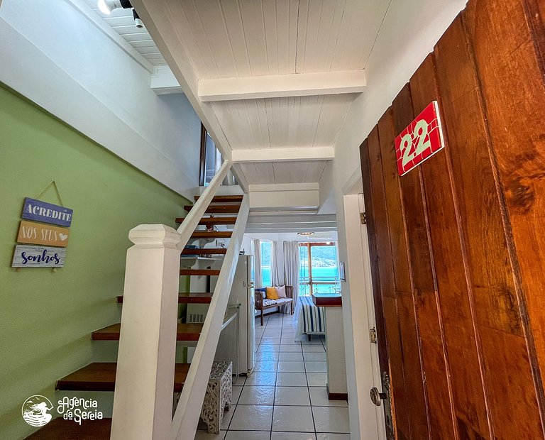 Apartamento com vista para 4 pessoas, 500m praia