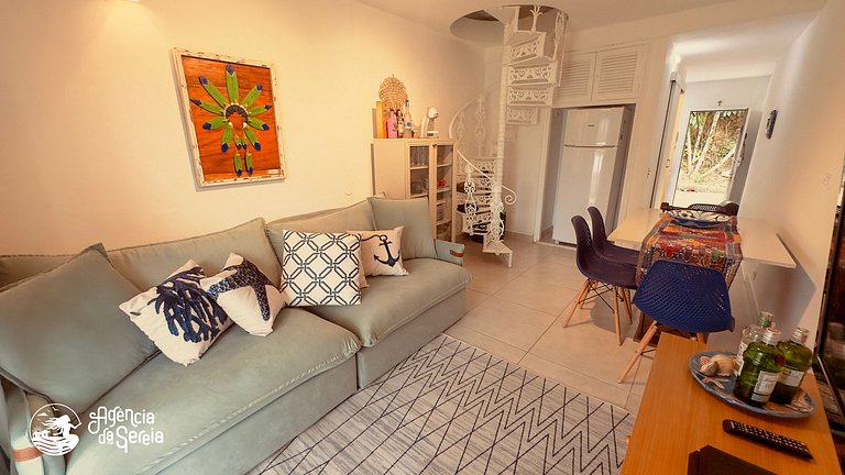 Casa Beira-Mar em condomínio na praia do Arrastão