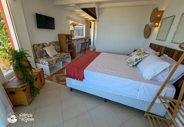 Apartamento com vista para o mar e 500m da praia