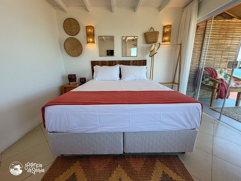 Apartamento com vista para o mar e 500m da praia