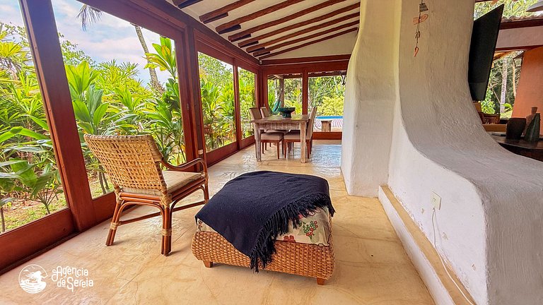 Casa c/ Piscina e vista-mar, na Siriúba, Ilhabela