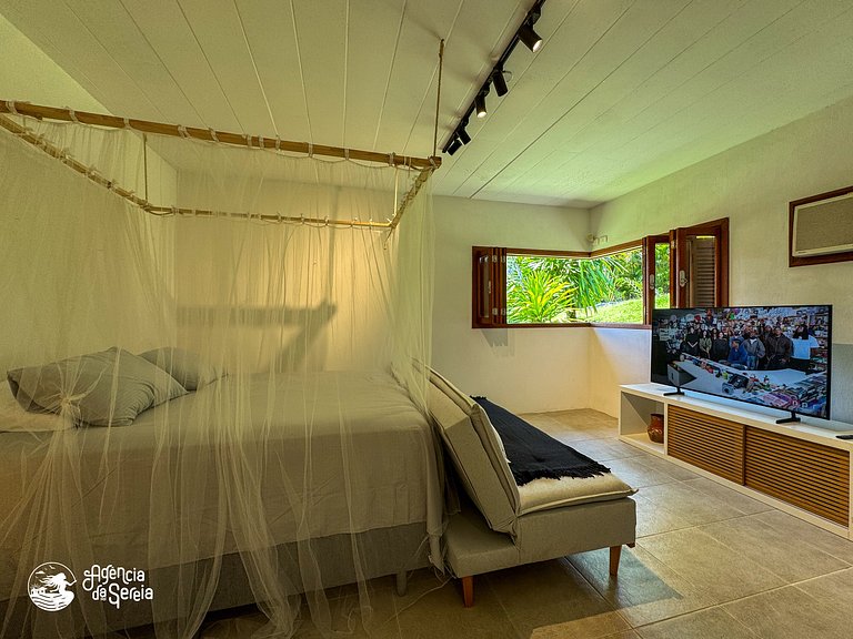 Linda suíte 400 metros da praia Siriuba, Ilhabela