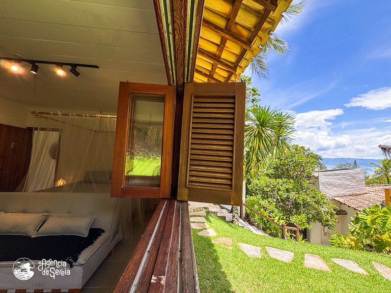 Linda suíte 400 metros da praia Siriuba, Ilhabela