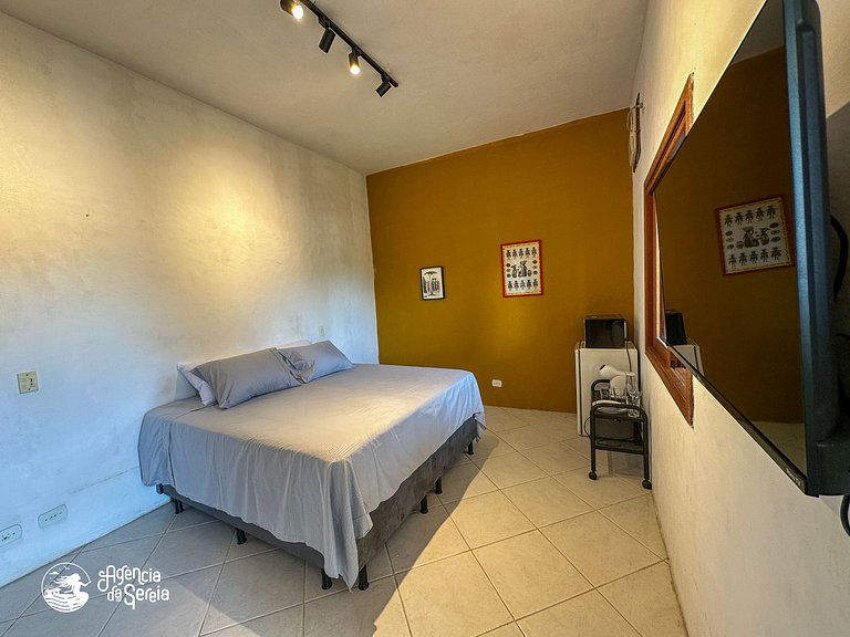 Suíte vista-mar a 400 metros da praia, em Ilhabela