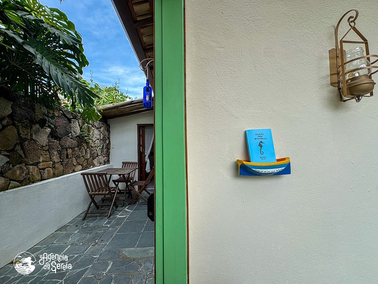 Chalé literário, no coração do Perequê em Ilhabela