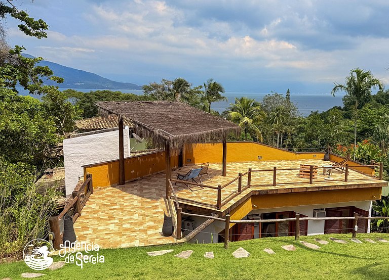 Suíte vista-mar a 400m da praia Siriuba, Ilhabela