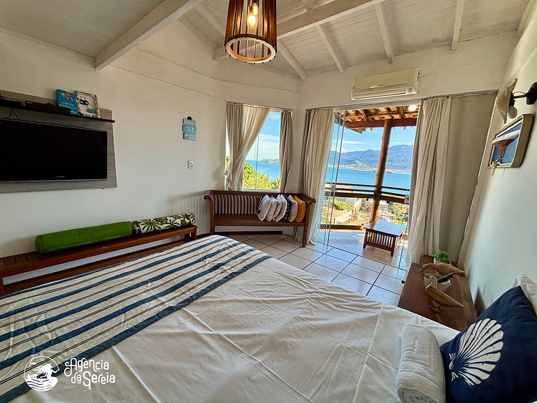 Apartamento com vista para 4 pessoas, 500m praia