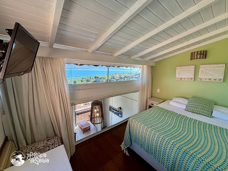 Apartamento com vista para 4 pessoas, 500m praia