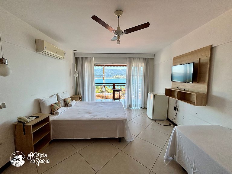 Apartamento vista mar a 500m da praia