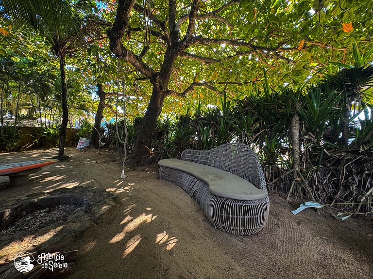 Casa pé na areia em cond perto da Vila de Ilhabela