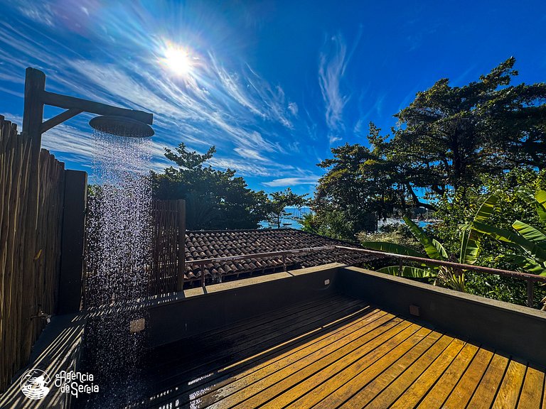 Casa pé na areia em cond perto da Vila de Ilhabela