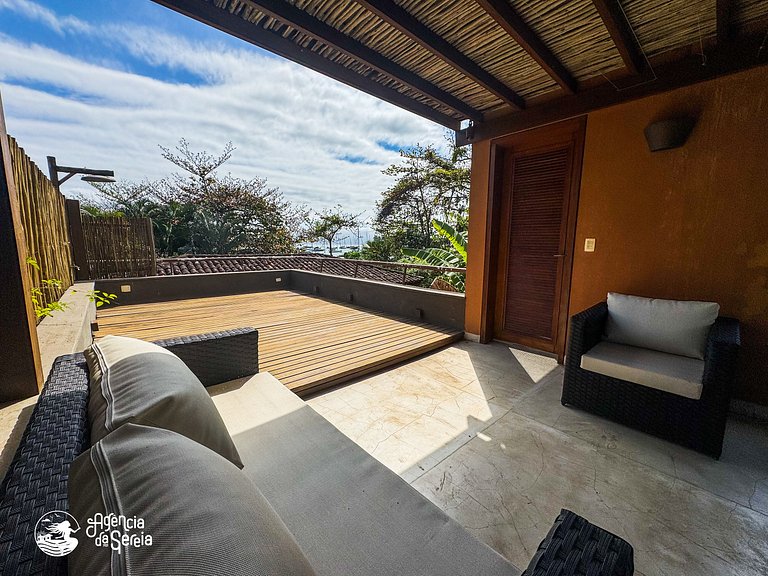 Casa pé na areia em cond perto da Vila de Ilhabela